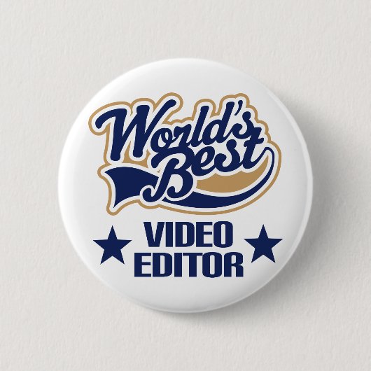 Video Editor Cadeaut (Beste werelden) Ronde Button 5,7 Cm (Voorkant)
