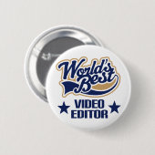 Video Editor Cadeaut (Beste werelden) Ronde Button 5,7 Cm (Voorkant /achterkant)