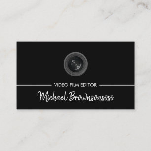 Video-editor Filmmaker Black Movie Reel Logo Visitekaartje