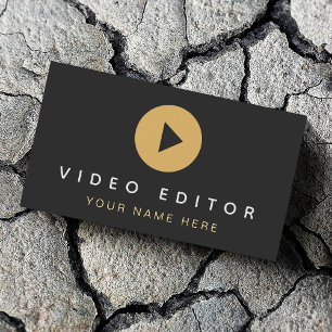 Video-editor Filmmaker Play Button Social Media Visitekaartje