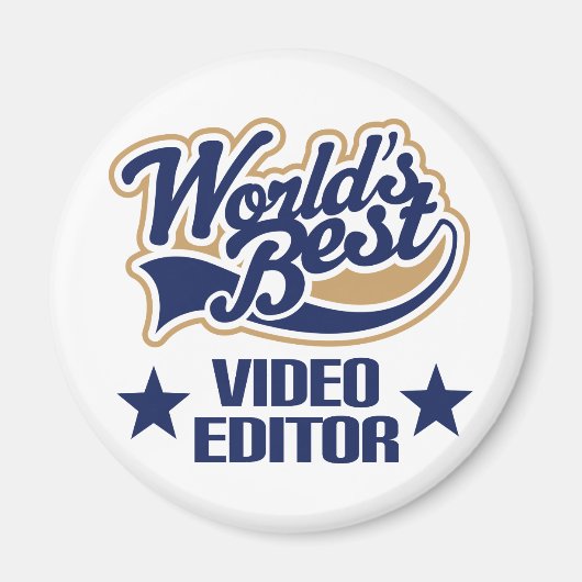 Video Editor Gift (Werelden Best) Magneet (Voorkant)