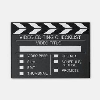 Video Editors Checklist Post-its Post-it® Notes