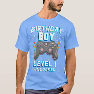 Video game 1e verjaardag Gamer Boys Level 1 Unlock T-shirt