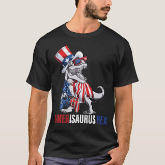 Video Game 4 juli T Rex Dinosaur T-shirt