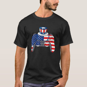 Video Game 4Th Of July Gaming Funny Boys Kids Teen T-shirt