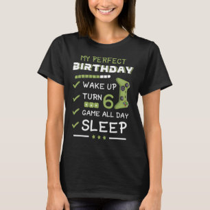 Video Game 6th Birthday Party For Gamer 6 Years Bo T-shirt