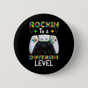 Video Game Autism Awareness Shirt Toddler Autistic Ronde Button 5,7 Cm