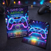 Video game birthday invitation