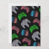 Video Game Birthday Invitation Pixel Game Party Kaart (Achterkant)