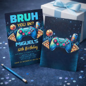 video game birthday party invitation
