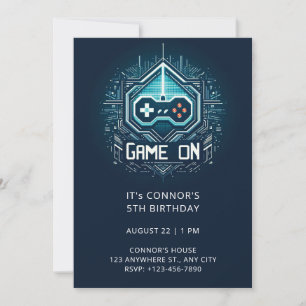 Video Game Birthday Uitnodiging