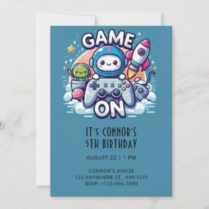 Video Game Birthday Uitnodiging