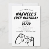 Video Game Birthday Uitnodiging (Voorkant)
