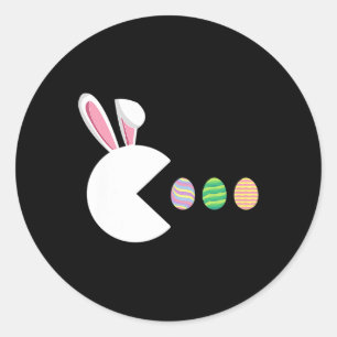 Video Game Bunny Eggs Easter Gamer Kinder jongens  Ronde Sticker