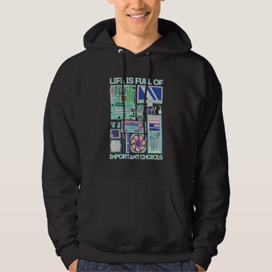 Video Game Computer PC Building Programmer GamerGe Hoodie (Voorkant)
