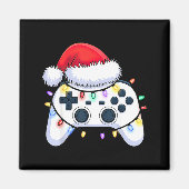 Video Game Controller Christmas Santa Hat Gamer Bo Magneet (Voorkant)