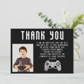 Video Game Controller Gaming Foto Verjaardag Bedankkaart (Staand voorkant)
