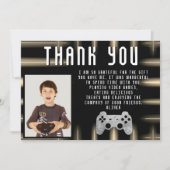Video Game Controller Gaming Foto Verjaardag Bedankkaart (Voorkant)