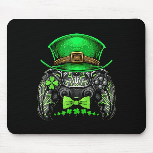 Video Game Controller Irish Gamer Boys St Patrick Muismat (Voorkant)