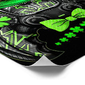 Video Game Controller Irish Gamer Boys St Patrick Poster (Hoek)