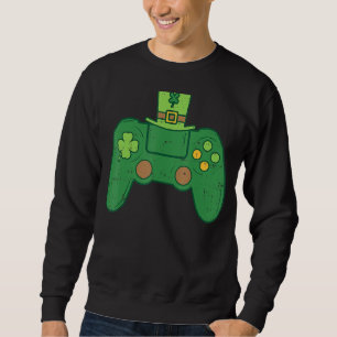 Video Game Controller Irish Gamer Boys St Patrick Trui