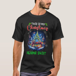 Video Game Controller Kerstboom Lichten Gamer T-shirt