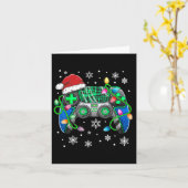 Video Game Controller Kerstkerstkerstkerstkerstker Kaart (Gele Bloem)