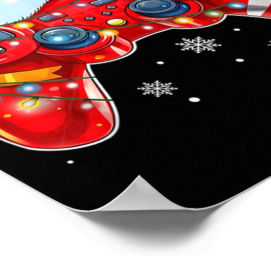 Video Game Controller Kerstkerstkerstkerstkerstker Poster (Hoek)