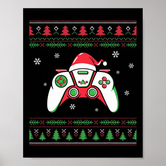 Video Game Controller Kerstkerstkerstkerstkerstker Poster (Voorkant)