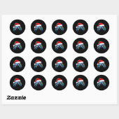 Video Game Controller Kerstkerstkerstkerstkerstker Ronde Sticker (Vel)
