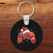 Video Game Controller Kerstkerstkerstkerstkerstker Sleutelhanger (Voorkant)