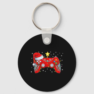 Video Game Controller Kerstkerstkerstkerstkerstker Sleutelhanger