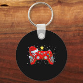 Video Game Controller Kerstkerstkerstkerstkerstker Sleutelhanger (Voorkant)