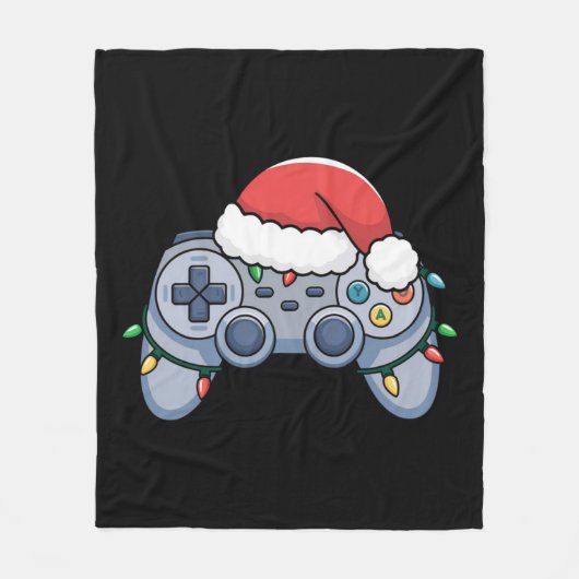 Video Game Controller kerstkerstkerstkerstkerstman Fleece Deken (Voorkant)