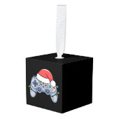 Video Game Controller kerstkerstkerstkerstkerstman Kubus Ornament (Voorkant hoekig)