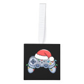 Video Game Controller kerstkerstkerstkerstkerstman Kubus Ornament (Voorkant)