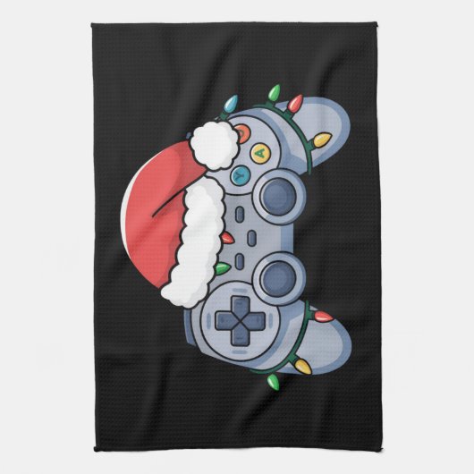 Video Game Controller kerstkerstkerstkerstkerstman Theedoek (Verticaal)