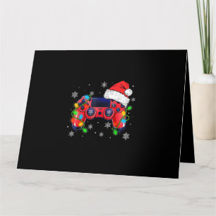 Video Game Controller Kerstman Kerstmuts Gamer Bo Kaart