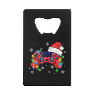 Video Game Controller Kerstman Kerstmuts Gamer Bo Kredietkaart Flessenopener