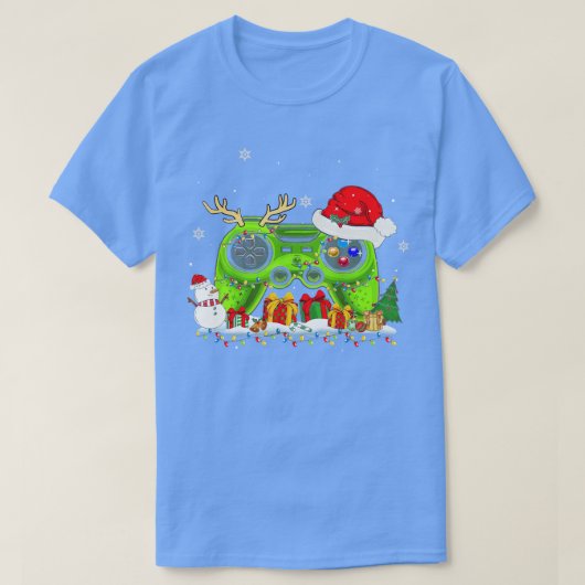 Video Game Controller Kerstmis Hat Boys Kind T-shirt (Design voorkant)
