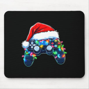 Video Game Controller Kerstmis Kerstman Hoed Gamer Muismat