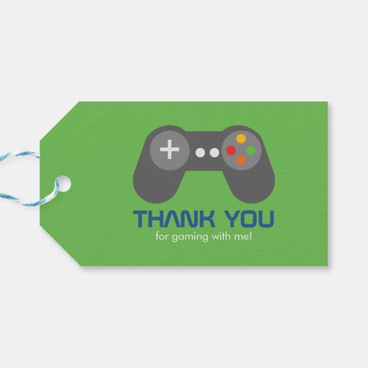 Video game Controller kinderen Birthday Party Cadeaulabel (Achterkant Horizontaal)