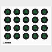 Video Game Controller Shamrock Irish Gamer St. Pat Ronde Sticker (Vel)