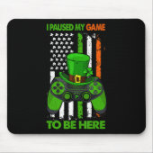 Video Game Controller St Patricks Shamrock Irish F Muismat (Voorkant)