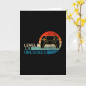 Video Game Controller Unlocked Level 13 Birthday B Kaart (Gele Bloem)
