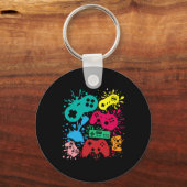 Video Game Controllers Retro 80's 90's Generation Sleutelhanger (Voorkant)