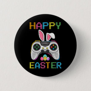 Video Game Easter Bunny Gaming Controller Gamer Bo Ronde Button 5,7 Cm