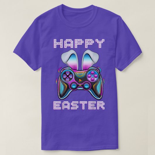 Video Game Easter Bunny Gaming Controller Gamer Bo T-shirt (Design voorkant)