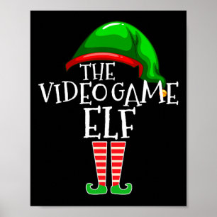 Video Game Elf Groep Matching Familie Kerst Gif Poster