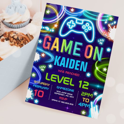 Video game game game Neon Game on Level on Level U Kaart